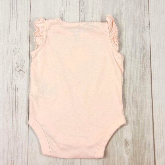 Baby Girl 2 Outfit Summer Bodysuit Set Little Sister Birds Flowers Pink Gold 0-3 - Picture 5 of 10